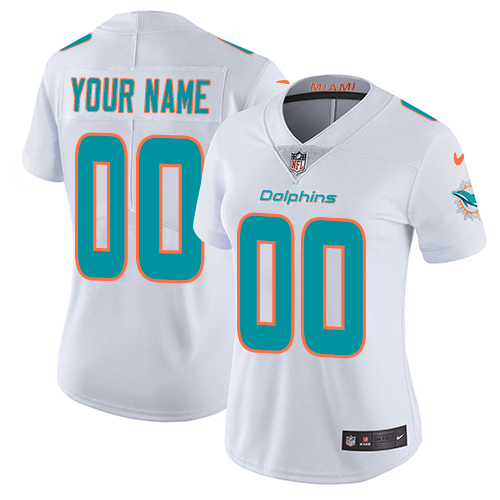 Nike Miami Dolphins Custom White Stitched Vapor Untouchable Limited Women NFL Jersey
